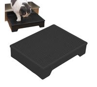 Cat Litter Ramp, Pedal Stairs Stool, Height Adjustable Urine Box Ramp 16.54x12.6x6.3 Inches, Anti-Tracking Filter Grid, For Seniors Kittens Adults, Apartment-Friendly Pet Accessory