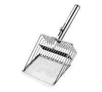 Cat Litter Scoop, Metal Kitten Tray Shovels, 10,83 x 5,12 in Portable Ergonomic Handles, Heavy Duty Non Stick Mesh, Kitten Poop Silfter for Interior, Outdoor, Pet Use