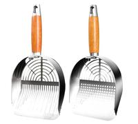 Cat Litter Scoop, Quick Sifting Pooper Scooper, Comfortable Grip Easy to Clean, Durabled Non Stick Waste Sifter Ideal for Indoor And Outdoor Use, 11.22 Inches