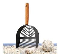 Cat Litter Scoop, Stainless Steel Cat Poop Scooper, Ergonomic Long Handle Tool, Heavy Duty Sifting Shovel, Pet Supplies for Home, Indoor Use, and Hygiene Maintenance