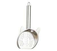 Cat Litter Scoop - Stainless Steel Fine Mesh | Long Handle Non-Stick Sifter | Durable Thick Metal, Extra-Long Handle, Easy-Clog-Free Design, for Clumping & Non-Clumping Litter, Odor Control & Daily Clean