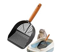 Cat Litter Scoop, Stainless Steel Poop Scooper, 6.10in Portable Ergonomic Long Handle, Versatile Heavy Duty Sifting Tool for Home Use, Indoor Pet Hygiene, Easy Cleanup