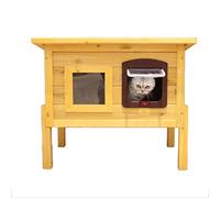 Cat Litter Solid Wood Outdoor Cat Cage Puppy Kitten Outdoor Tent Cat Villa Rainproof Windproof Sunscreen
