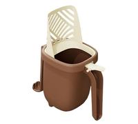 Cat Litter Tool, Pet Scooper Holder, Kitten Waste Shovel, Large Capacity Bin Portable Can Ergonomic Design Sturdy Material for Home, 9.45x7.48x5.91 Inches