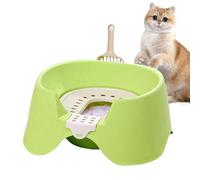 Cat Litter Tray, Kitten Litter Pan, High Sided Design, Open Top Structure, Easy-Clean, Ideal for Small Apartment Indoor Home Shelter Store Kittens Rabbits, 16.54x17.32x8.27 Inches
