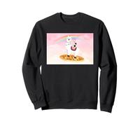 Cat Llama Pizza Rainbow Space Laser Eyes Surrealista Pet Art Sudadera
