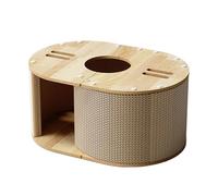 Cat Lounge Scratcher, Corrugated Claw Pad, 22,44 x 15,35 x 10,83 pulgadas, Muebles Protector Board, Kitten Rest Nest, Cardboard Toy, for Scratch Bed, Medium Pet Play Area, MDF Base