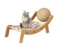 Cat Lounger Bed, Scratch Board Mat, Roller Ball Toy, Interactive Play Exercise Table Indoor Outdoor Apartment Garden Car Use Pet Activity Rest Entertainment Training 11.3x24.61x10.08 Inches