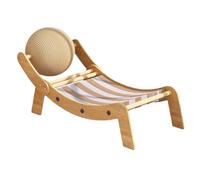 Cat Lounger Scratcher, Cat Chair Scratching Toy, Corrugated Paper Pet Furniture, 11.3x24.61x10.08 Inches Claw Maintenance for Balcony, Indoor Outdoor, Sunbathing and Beach Lounging