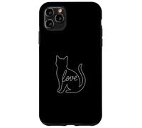 Cat Love Line Art Lindo Kitty Animal Cozy Feline Lover Pet Carcasa para iPhone 11 Pro Max