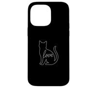 Cat Love Line Art Lindo Kitty Animal Cozy Feline Lover Pet Carcasa para iPhone 14 Pro Max