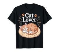Cat Lover Cozy Tabby Kitty Nap Art Pet Lover Soft Style Vibe Camiseta