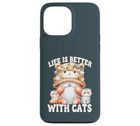 Cat Lover Gnome For Cat Mom Grandma Life Is Better With Cats Carcasa para iPhone 13 Pro Max