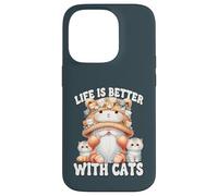 Cat Lover Gnome For Cat Mom Grandma Life Is Better With Cats Carcasa para iPhone 14 Pro