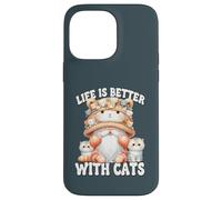 Cat Lover Gnome For Cat Mom Grandma Life Is Better With Cats Carcasa para iPhone 14 Pro Max