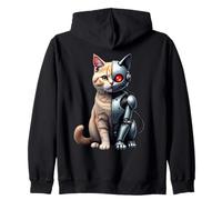 Cat Lover Robot Cyborg AI Cats Robotic Dystopian Sudadera con Capucha