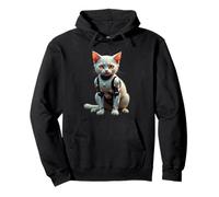 Cat Lover Robot Cyborg AI Cats Robotic Dystopian Sudadera con Capucha