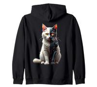Cat Lover Robot Cyborg AI Cats Robotic Dystopian Sudadera con Capucha