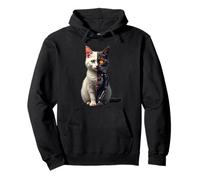 Cat Lover Robot Cyborg AI Cats Robotic Dystopian Sudadera con Capucha