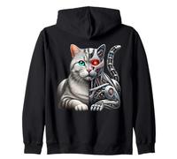 Cat Lover Robot Cyborg AI Cats Robotic Dystopian Sudadera con Capucha