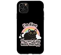 Cat Lover'S Funny I'm Fine The Rest of You Need Therapy Carcasa para iPhone 11 Pro MAX