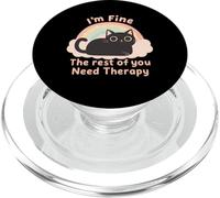 Cat Lover'S Funny I'm Fine The Rest of You Need Therapy PopSockets PopGrip para MagSafe