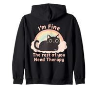 Cat Lover'S Funny I'm Fine The Rest of You Need Therapy Sudadera con Capucha