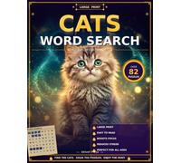 Cat Lover's Word Search Puzzle Book: 80+ Large Print Puzzles for Adults and Seniors | Fun Brain Games & Stress Relief