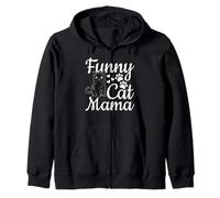 Cat Mama Funny Cat Mom Cute Cat Lover I Funny Cat Mama Sudadera con Capucha