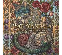 CAT MANDALA -Adult Coloring Book: Adult Coloring Book: 25 Detailed Stress Relieving Designs with Cats and Mandalas for Relaxation