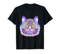 Cat Mandala Pattern Vintage Edition Camiseta