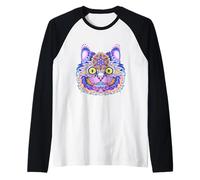 Cat Mandala Pattern Vintage Edition Camiseta Manga Raglan
