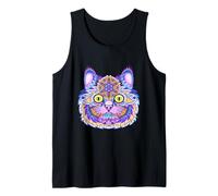 Cat Mandala Pattern Vintage Edition Camiseta sin Mangas