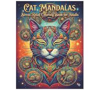Cat Mandalas Stress Relief Coloring Book for Adults