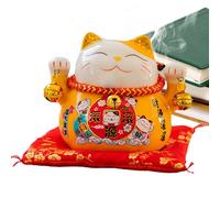 Cat - Maneki Neko Estatua | Maneki Neko Fortune Cat 4.5in Cute Wealth Cats Estatuilla, Estatuilla Coleccionable, Decoraciones Creativas del Hogar de Cerámica, de la Decoración