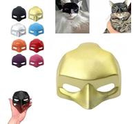 Cat Mask Cosplay - Funny Halloween Costume Accessories, Cute Kitty Party Masquerade Mask(Gold)