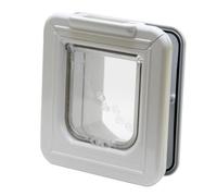 Cat Mate Puerta para Gatos con Microchip con Temporizador Digital y Pantalla LCD, Fácil Instalación en Puertas de UPVC, Vidrio y Puertas de Madera