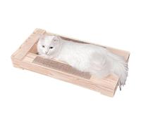 Cat Mating Stool, Kitten Wood Pad, Cat Scratch Pad with Sturdy and Comfortable Design for Small, Medium or Large Cats in Living Rooms, 21.65x10.83x3.15 Inches,
