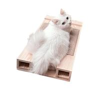 Cat Mating Stool, Short-Legged Female Kitten Wood Scratcher Pad, Boredom Relief for Small, Medium, Large Cats, Pet Companion for Living Room, Balcony Use, 21.65x10.83x3.15 Inches