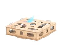 Cat Maze Toys - Caja de Madera Portátil de Juguetes de Rascar Interactivo Durable | Excelente Juego de Inteligencia con Función de Búsqueda, Juego de Caza Estratégica para Gatos