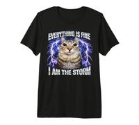 Cat Meme Todo Está Bien Soy La Tormenta Camiseta Premium