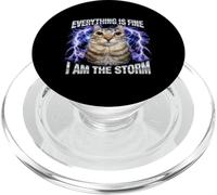 Cat Meme Todo Está Bien Soy La Tormenta PopSockets PopGrip para MagSafe
