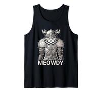 Cat Meowdy Nordic Viking For Moody Women Girl Cat Lover Camiseta sin Mangas
