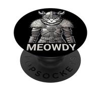 Cat Meowdy Nordic Viking For Moody Women Girl Cat Lover PopSockets PopGrip Adhesivo