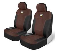 Cat MeshFlex - Juego de 2 Fundas de Asiento Delanteras de Coche de Color marrón y Negro para automóviles, Camiones y SUV, compatibles con Bolsas de Aire, Fundas de Asiento para Interior de SUV y