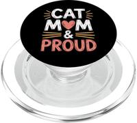 Cat Mom and Proud PopSockets PopGrip para MagSafe