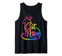 Cat Mom Cat Lover Cute Mother's Day Mama I Love My Cat Camiseta sin Mangas