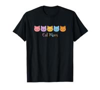 Cat Mom Cute Kawaii Cat Face Cat Lover Cute Cat Mom Camiseta