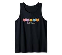 Cat Mom Cute Kawaii Cat Face Cat Lover Cute Cat Mom Camiseta sin Mangas