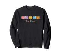 Cat Mom Cute Kawaii Cat Face Cat Lover Cute Cat Mom Sudadera